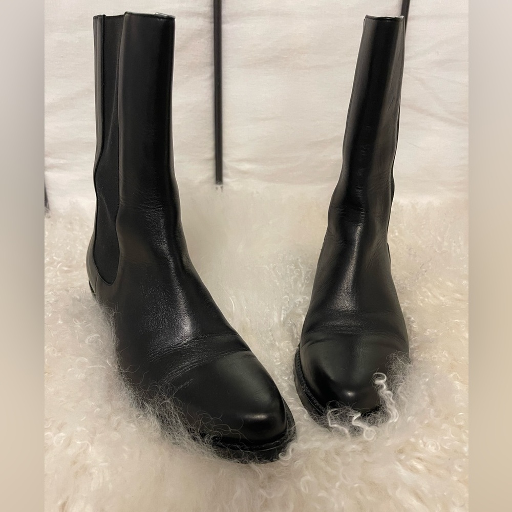 Legres black leather western Chelsea boot 38/8 - Picture 5 of 6